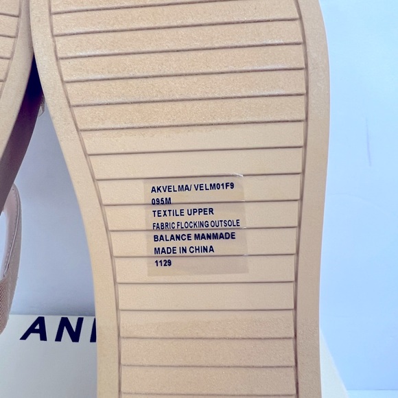 ANNE KLEIN, AKVELMA NATURAL RAFFI SLIP ONS PLATFORM ELASTIC TOP,CUSHION SOLE 9.5 - Picture 13 of 16